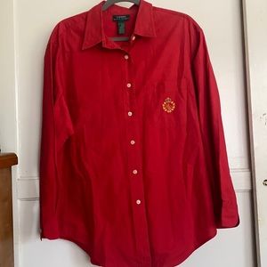 Ralph Lauren Red Button Down Shirt